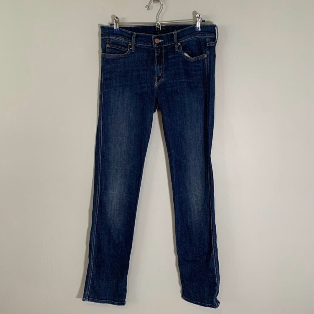 Mother The rascal dark wash skinny stretch ankle denim jeans